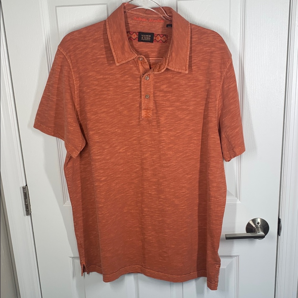 Scotch and Soda polo shirt- orange size XL